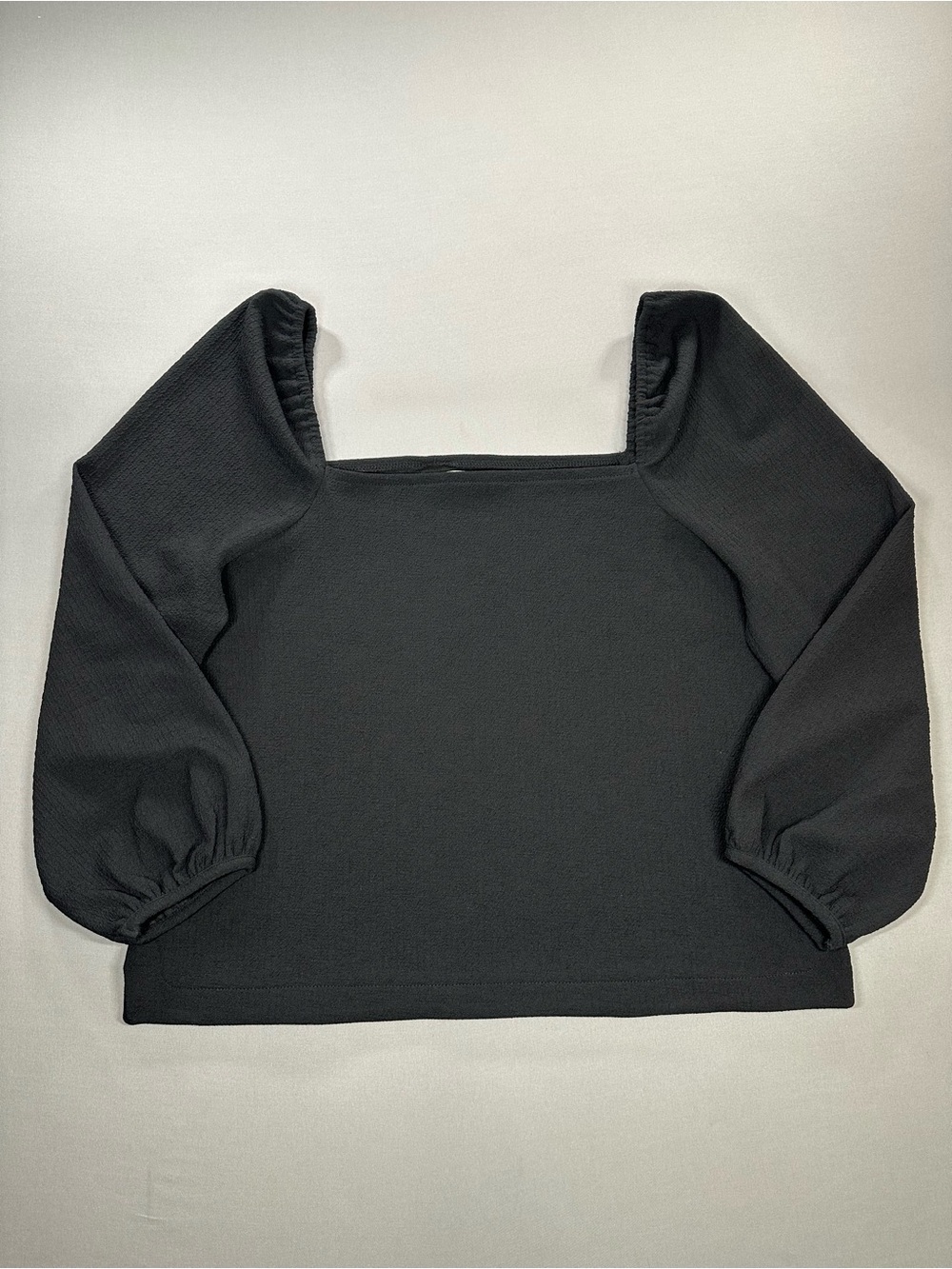 Madewell Crepe Square-Neck Puff-Sleeve Top - Womens XL - Picture 3 of 17